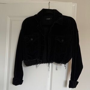 Black Cropped corduroy Jacket